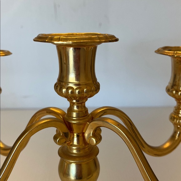 Vintage 18 Karat Gold Plated Candelabra - Picture 8 of 11